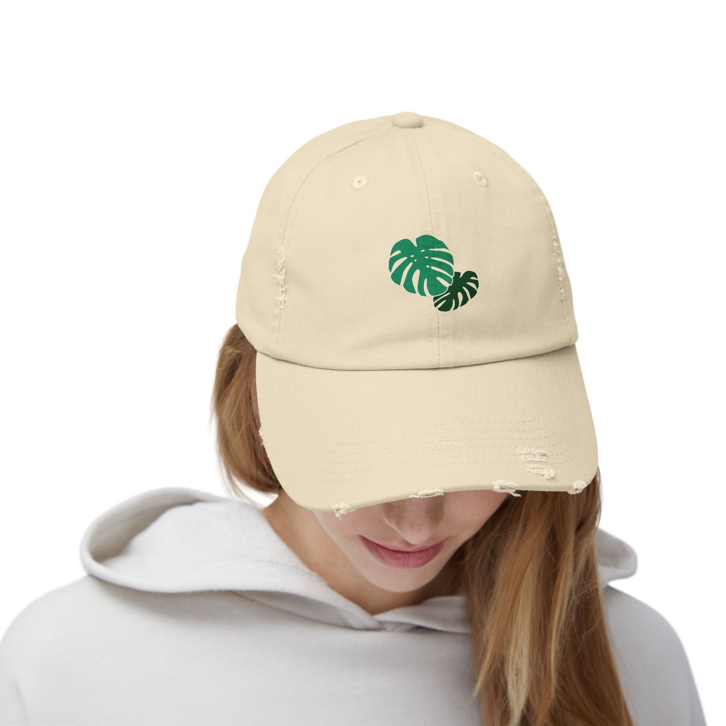 Maeve The Monstera Unisex Distressed Cap